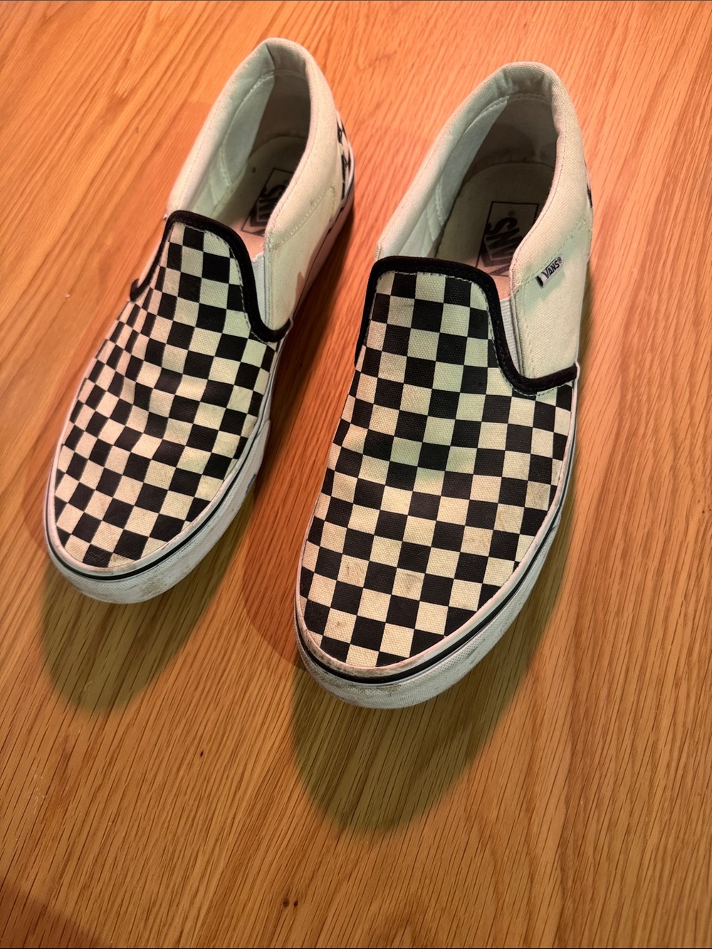 Vans Slip-On Checkerboard Sneakers - Black & White